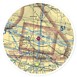 Jerome County Airport (JER) VFR Sectional Sticker (30 mile)