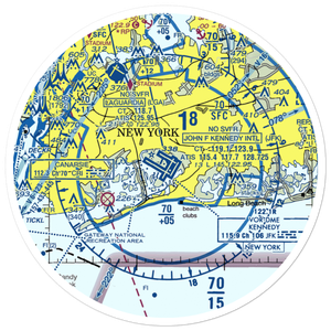 John F Kennedy International Airport (JFK) VFR Sectional Sticker (30 mile)