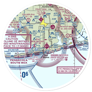 Jack Edwards Airport (JKA) VFR Sectional Sticker (30 mile)