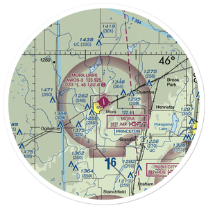 Mora Municipal Airport (JMR) VFR Sectional Sticker (30 mile)