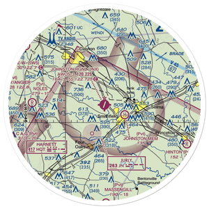 Johnston County Airport (JNX) VFR Sectional Sticker (30 mile)
