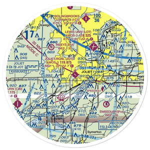 Joliet Regional Airport (JOT) VFR Sectional Sticker (30 mile)