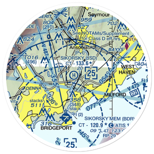 Sikorsky Heliport (JSD) VFR Sectional Sticker (20 mile)