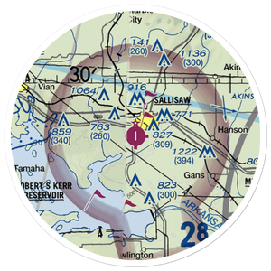 Sallisaw Municipal Airport (JSV) VFR Sectional Sticker (20 mile)