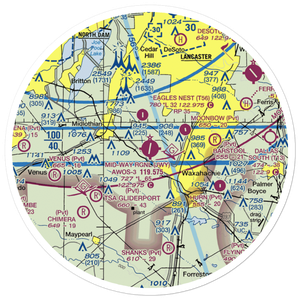 Mid Way Regional Airport (JWY) VFR Sectional Sticker (30 mile)