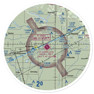 St James Municipal Airport (JYG) VFR Sectional Sticker (30 mile)