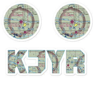 York Municipal Airport (JYR) VFR Sectional Sticker Pack