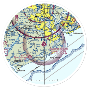 Charleston Executive Airport (JZI) VFR Sectional Sticker (30 mile)