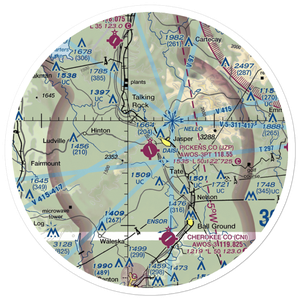 Pickens County Airport (JZP) VFR Sectional Sticker (30 mile)