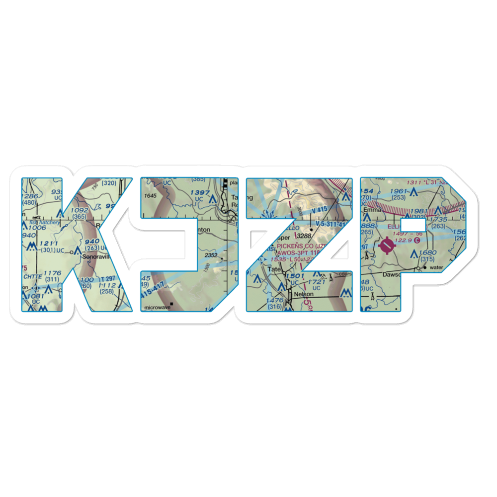 Pickens County Airport (JZP) VFR Sectional Sticker 