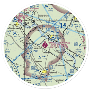 Perryville Regional Airport (PCD) VFR Sectional Sticker (30 mile)