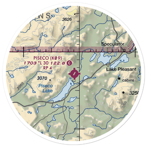 Piseco Airport (K09) VFR Sectional Sticker (20 mile)