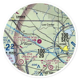 Becks Grove Airport (K16) VFR Sectional Sticker (20 mile)