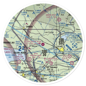 Becks Grove Airport (K16) VFR Sectional Sticker (30 mile)