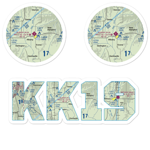 Albany Municipal Airport (K19) VFR Sectional Sticker Pack