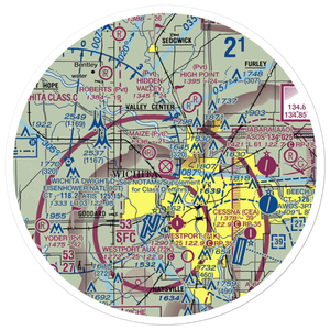 Riverside Airport (K32) VFR Sectional Sticker (30 mile)