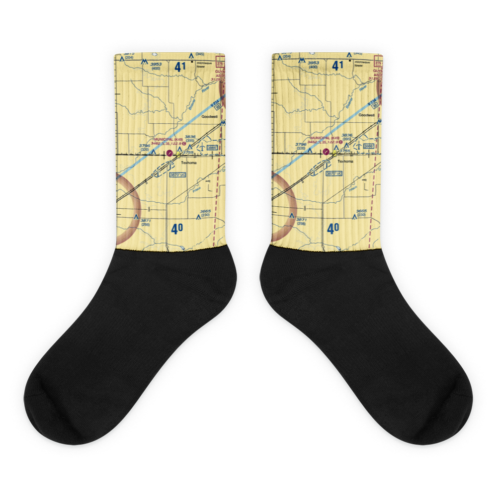 Texhoma Municipal Airport (K49) VFR Sectional Socks 