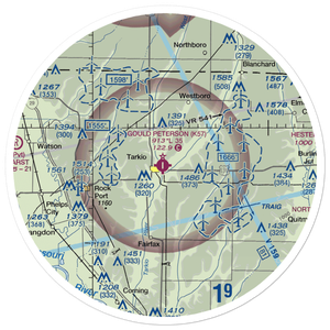 Gould Peterson Municipal Airport (K57) VFR Sectional Sticker (30 mile)