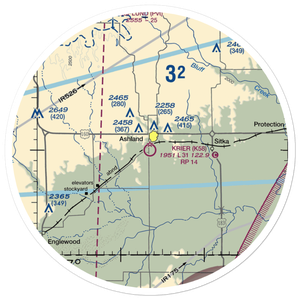 Harold Krier Field (K58) VFR Sectional Sticker (30 mile)