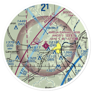 Amelia Earhart Airport (K59) VFR Sectional Sticker (20 mile)