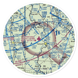 Gene Snyder Airport (K62) VFR Sectional Sticker (30 mile)