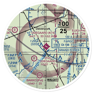 Hamry Field (K74) VFR Sectional Sticker (20 mile)