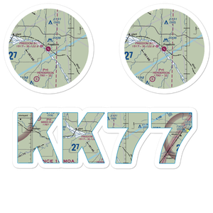 Freedom Municipal Airport (K77) VFR Sectional Sticker Pack
