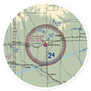 Smith Center Municipal Airport (K82) VFR Sectional Sticker (30 mile)