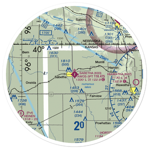 Sabetha Municipal Airport (K83) VFR Sectional Sticker (30 mile)