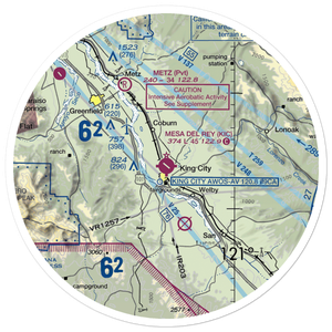 Mesa Del Rey Airport (KIC) VFR Sectional Sticker (30 mile)
