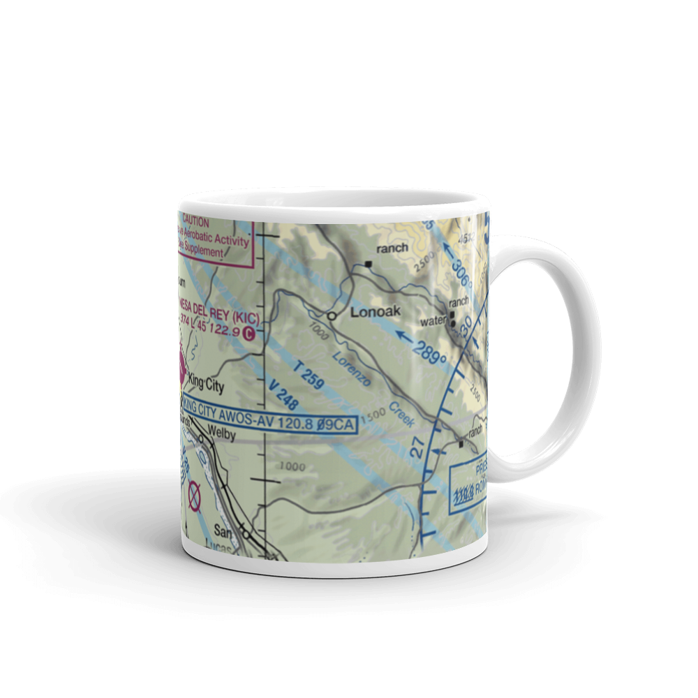 Mesa Del Rey Airport (KIC) VFR Sectional  Mug 
