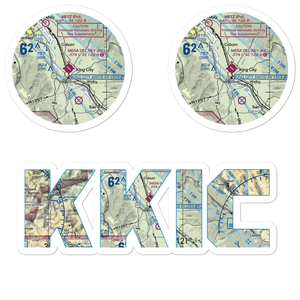 Mesa Del Rey Airport (KIC) VFR Sectional Sticker Pack