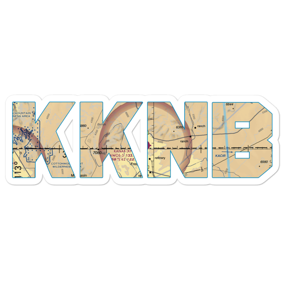 Kanab Municipal Airport (KNB) VFR Sectional Sticker 