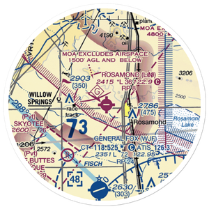 Rosamond Skypark Airport (L00) VFR Sectional Sticker (20 mile)