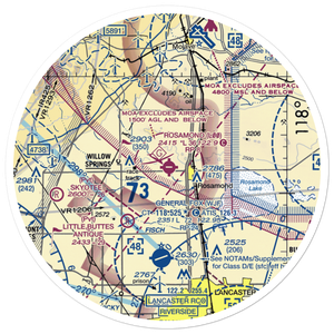 Rosamond Skypark Airport (L00) VFR Sectional Sticker (30 mile)