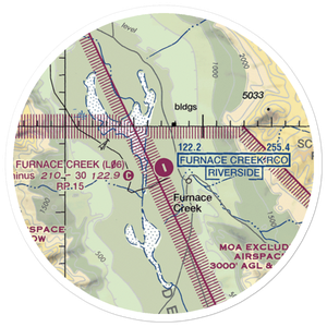 Furnace Creek Airport (L06) VFR Sectional Sticker (20 mile)
