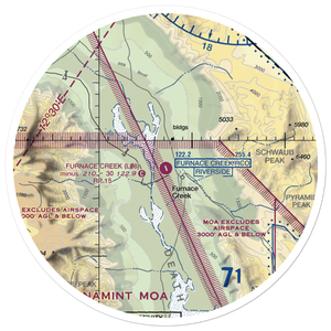 Furnace Creek Airport (L06) VFR Sectional Sticker (30 mile)