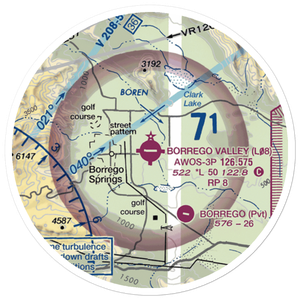 Borrego Valley Airport (L08) VFR Sectional Sticker (20 mile)