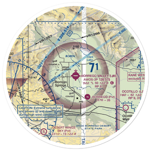 Borrego Valley Airport (L08) VFR Sectional Sticker (30 mile)