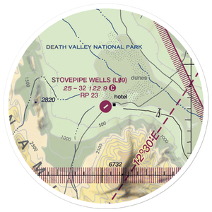 Stovepipe Wells Airport (L09) VFR Sectional Sticker (20 mile)