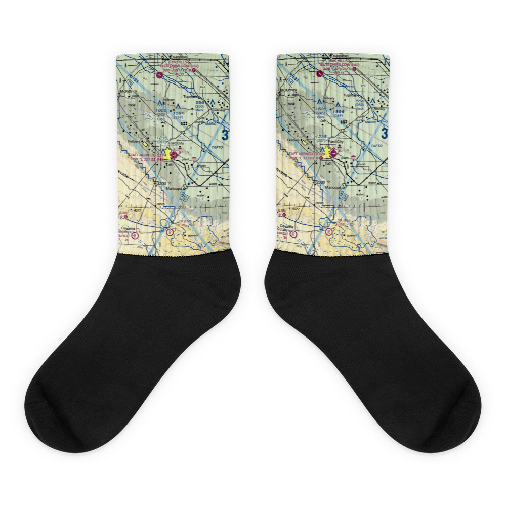 Taft Kern County Airport (L17) VFR Sectional Socks 