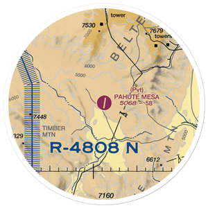 Pahute Mesa Airstrip (L23) VFR Sectional Sticker (20 mile)
