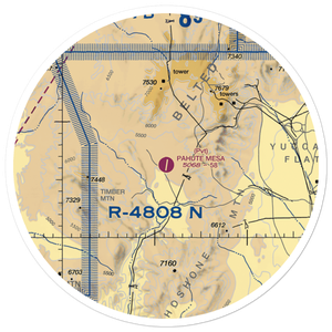 Pahute Mesa Airstrip (L23) VFR Sectional Sticker (30 mile)