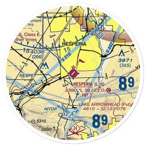 Hesperia Airport (L26) VFR Sectional Sticker (20 mile)