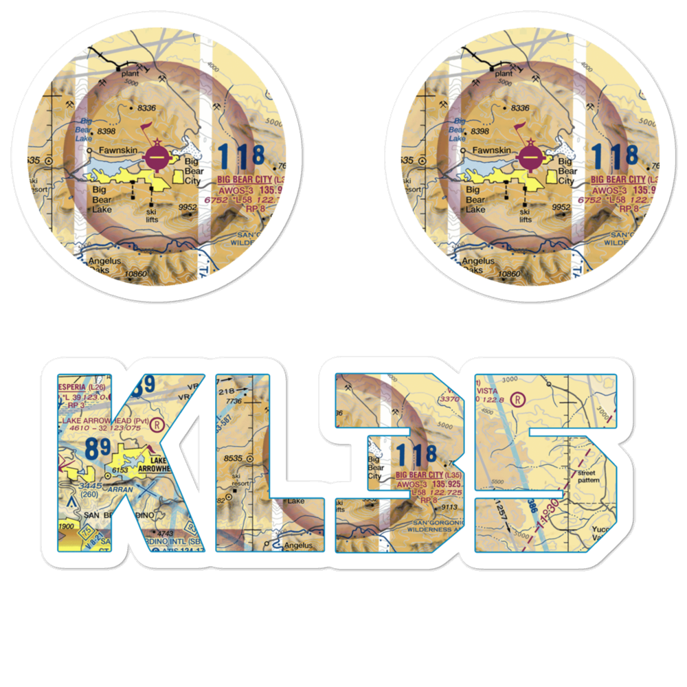 Big Bear City Airport (L35) VFR Sectional Sticker Pack 
