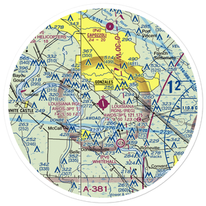 Louisiana Regional Airport (REG) VFR Sectional Sticker (30 mile)