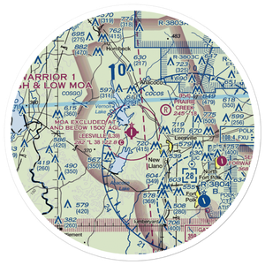 Leesville Airport (L39) VFR Sectional Sticker (30 mile)