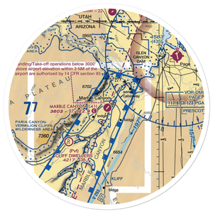 Marble Canyon Airport (L41) VFR Sectional Sticker (30 mile)