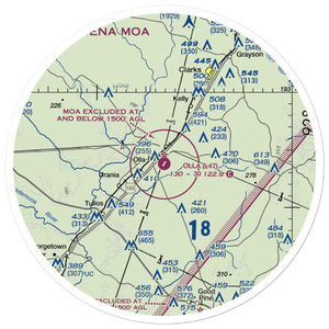 Olla Airport (L47) VFR Sectional Sticker (30 mile)