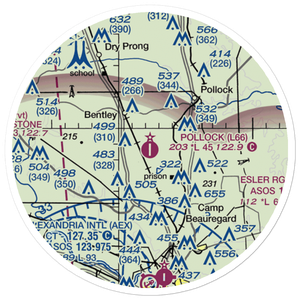 Pollock Municipal Airport (L66) VFR Sectional Sticker (20 mile)